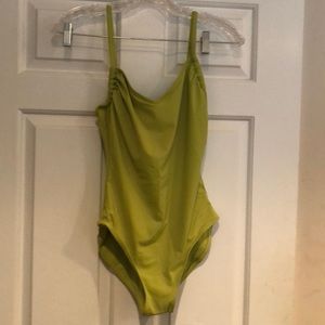 Michael Kors chartreuse green swimsuit